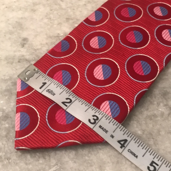 True Forum Designer Tie Mens Red Polka Dot Festival Funky Hipster Boho - Picture 7 of 7